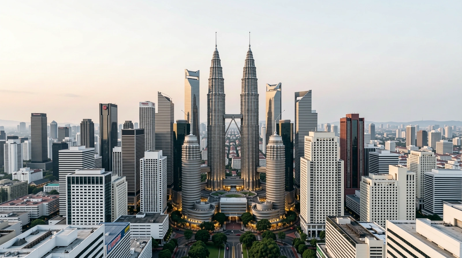 Kuala Lumpur skyline at dusk