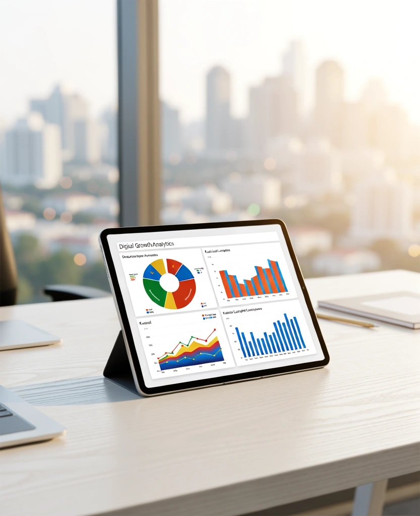 Professional data strategy workspace